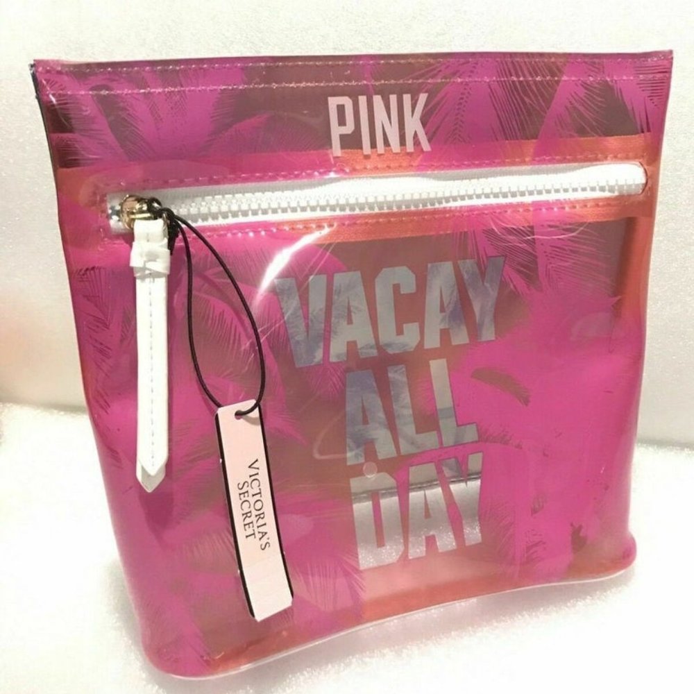 Victoria's Secret Pink Vacay Clear Cosmetic Bag